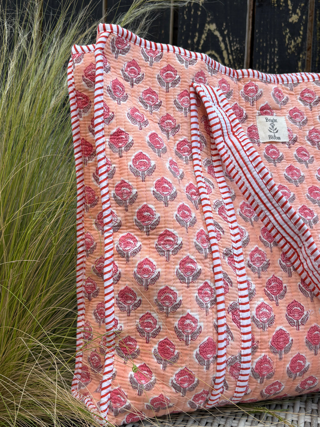 Large Tote Bag - Peach Blossom