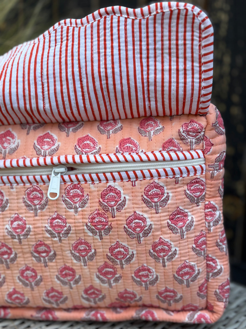 Peach Blossom - Scallop Wash Bag
