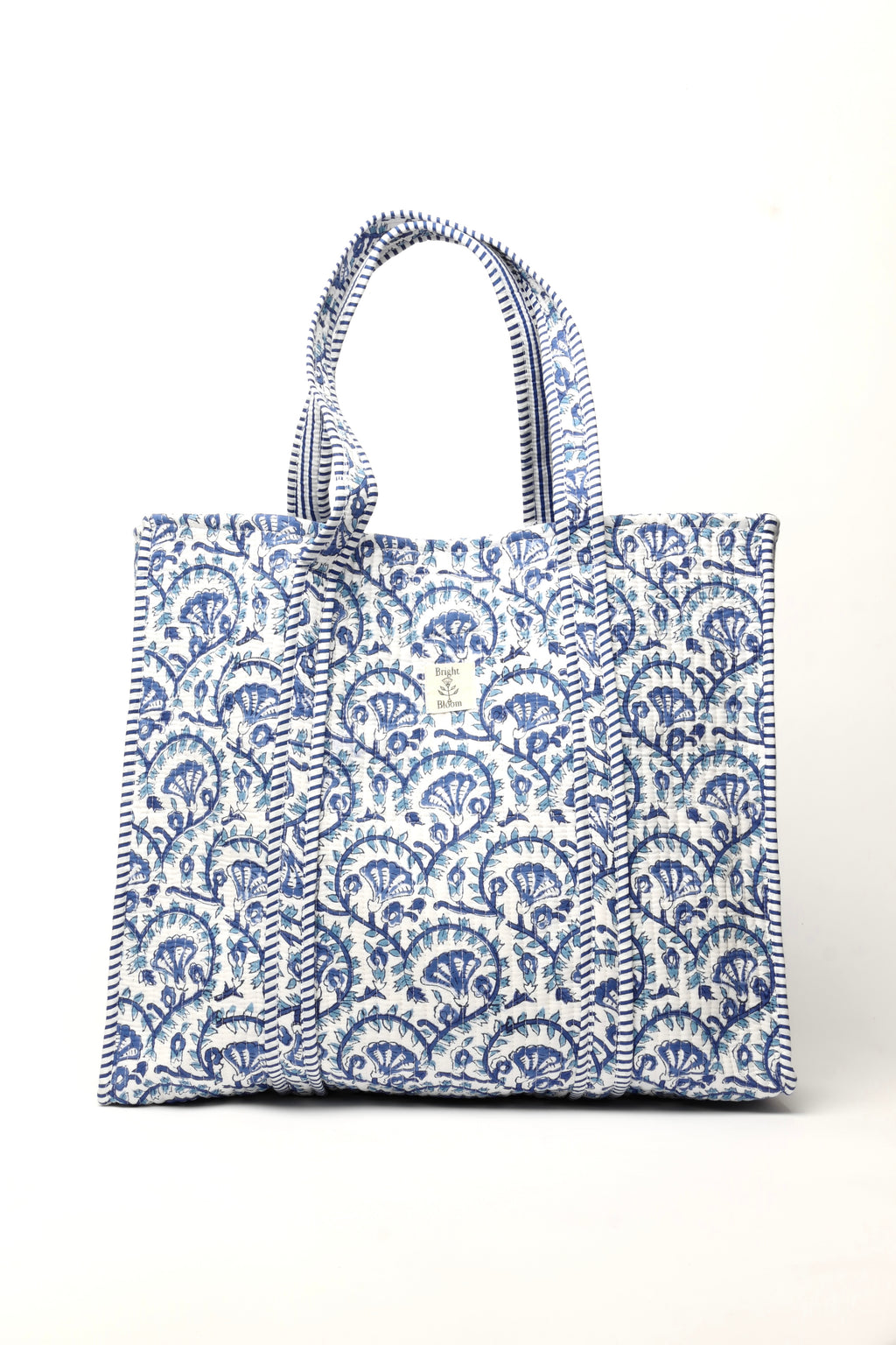 Large Tote Bag - Blue Vine