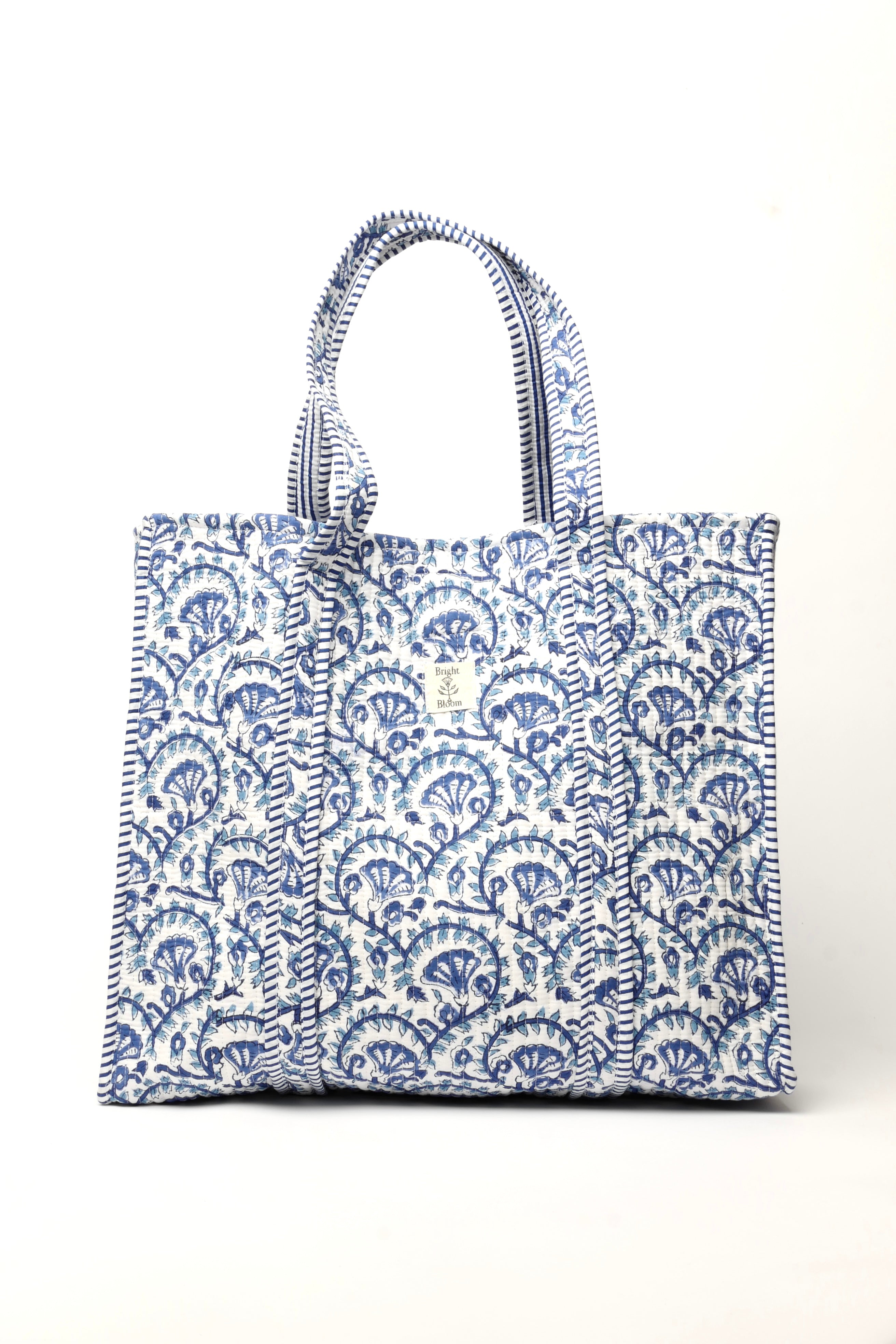 Large Tote Bag - Blue Vine