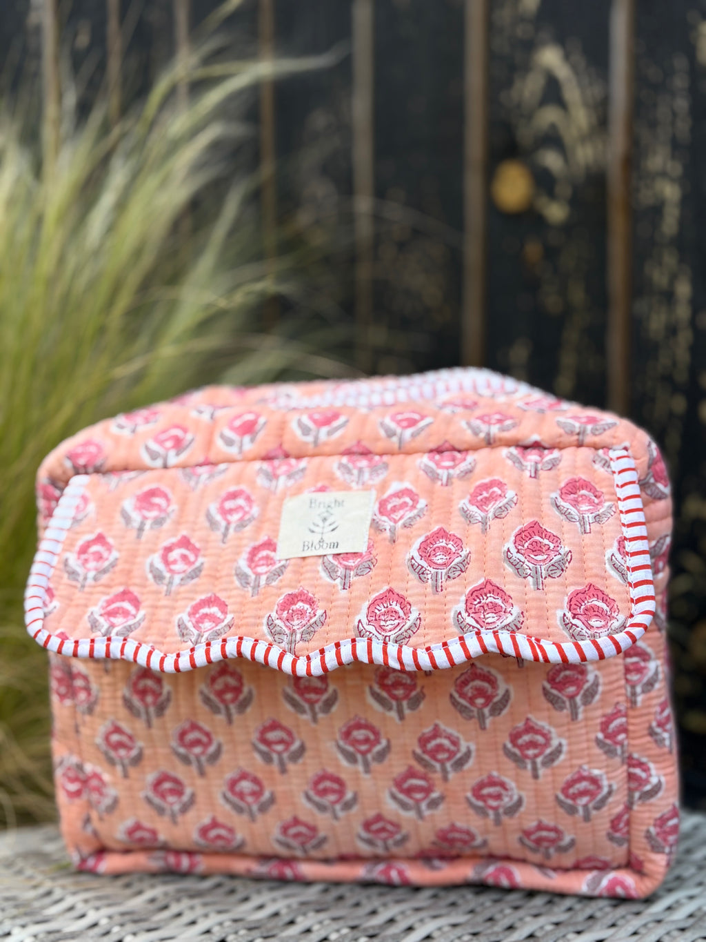 Peach Blossom - Scallop Wash Bag