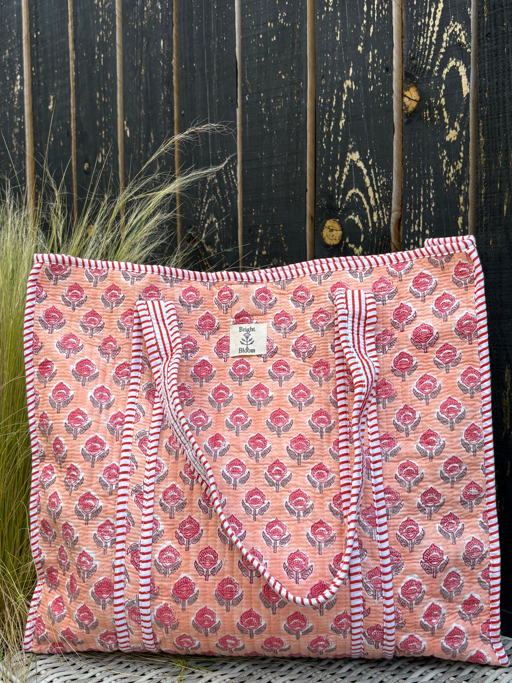 Large Tote Bag - Peach Blossom