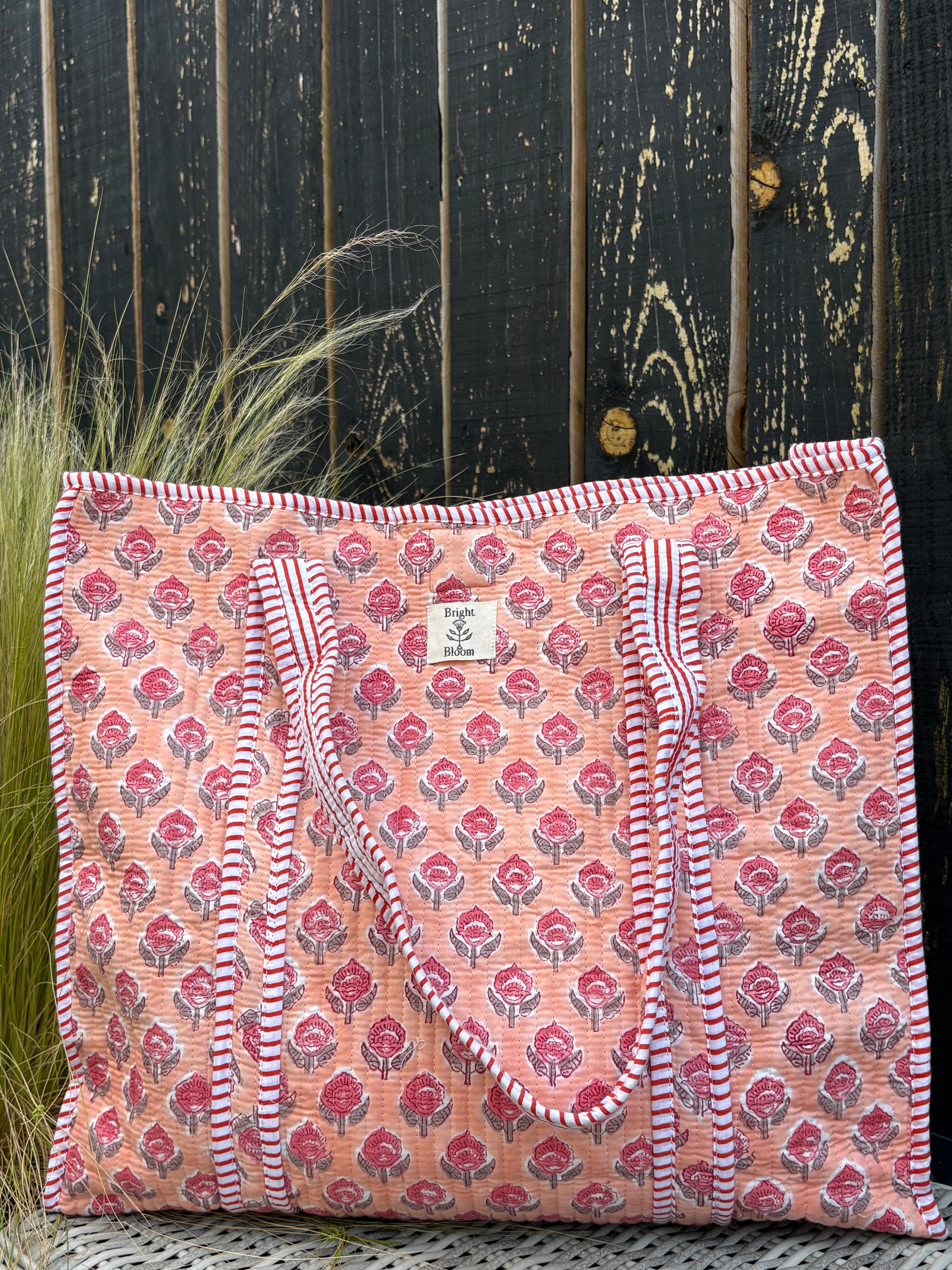 Large Tote Bag - Peach Blossom